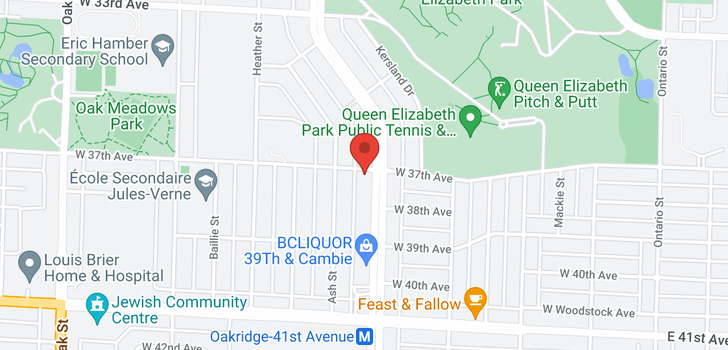map of 526-528 W 37TH AVENUE